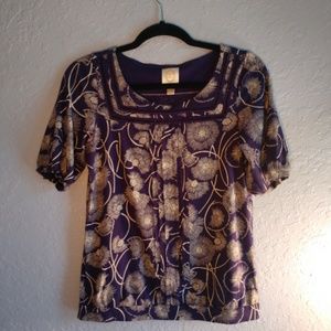 Anthropologie Ric Rac Boho Peasant Floral Detail S